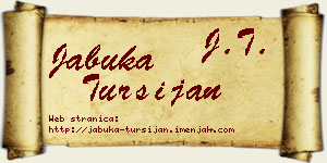 Jabuka Turšijan vizit kartica
